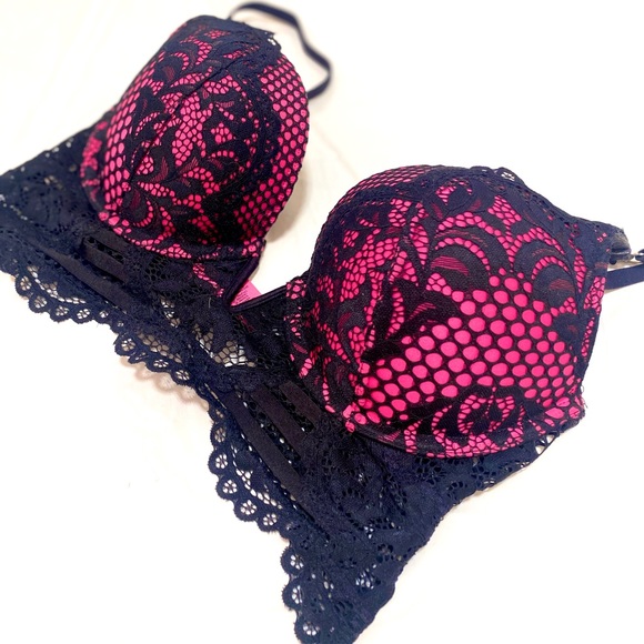 LaSenza Black & Pink push-up Bra - Picture 1 of 3